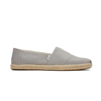 Image of TOMS Alpargata Espadrilles, Men&#039;s, Size: 9, Grey Cotton