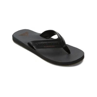 Image of Quiksilver Carver Tbar sandals, Men&#039;s, Size: 12, Anthracite Leather