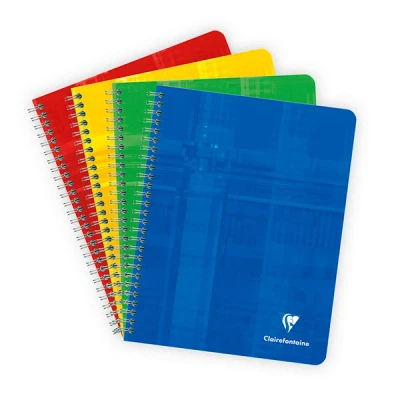 Image of Clairefontaine 883C College Notepad (16.5 x 21 cm, Lined with Margin, 60 Sheets) 1 Piece Assorted Colours