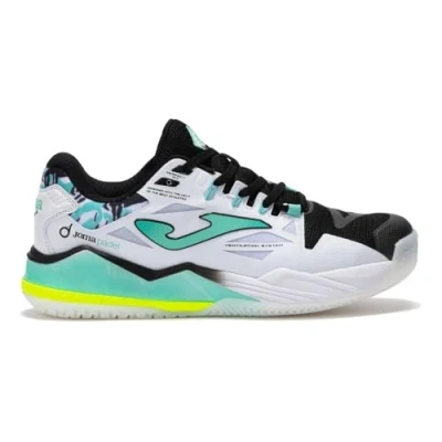 Image of Joma SPIN Padel shoes, Men&#039;s, Size: 9.5, White/black/mint Synthetics/textile