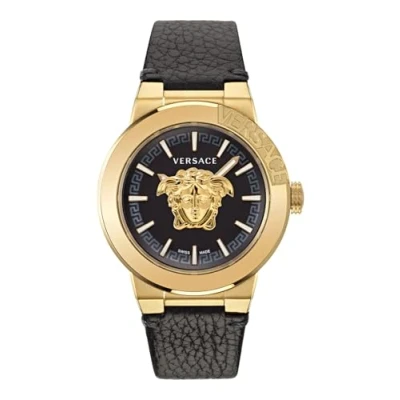 Image of Versace Medusa Watch black/goldcoloured, Men&#039;s, Size: One Size, Black/gold coloured