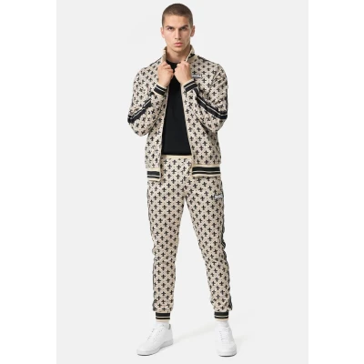 Image of Lonsdale Training Passform Boswall Tracksuit, Men&#039;s, Size: XXL, Sand black white