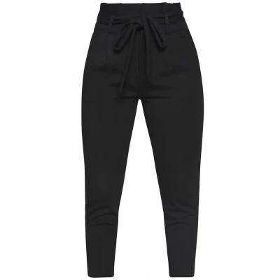 Image of Vero Moda Petite Vmeva Paperbag Trousers, Women&#039;s, Size: XSx28, Black