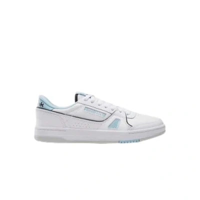 Image of Reebok Classic LT Court Unisex Trainers, Size: 9, White/softblue/black leather and imitation