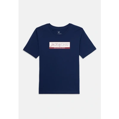 Image of Jack &amp; Jones Junior Jorinwood Block Brand TEE Print Tshirt for kids, Size: 16y, Ocean cavern