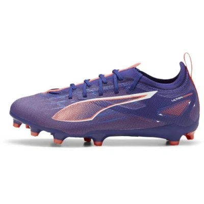 Image of PUMA Ultra 5 Pro Fg/AG Jr, Unisex Adult Soccer Shoe, Lapis Lazuli White Sunset Glow, 4 UK