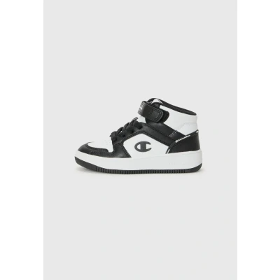 Image of Champion Rebound 2.0 MID Unisex Basketball shoes for kids, Size: 10.5, White/new black Pu
