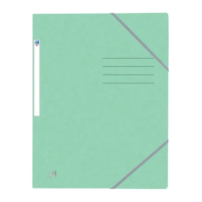 Image of Oxford Top File + A4 Folder with Elasticated Corners, Extra Strong Cardboard, Pastel Green, Pack of 10