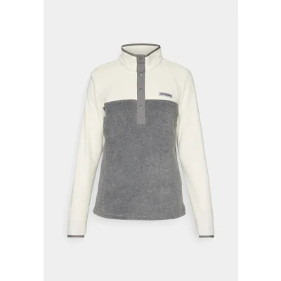Image of Columbia Benton SPRINGS 1/2 SNAP PULL OVER Fleece jumper, Women&#039;s, Size: XS, City grey heather/chalk