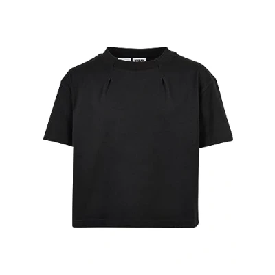 Image of Urban Classics Pleat Basic Tshirt for kids, Size: 11 12y, Black