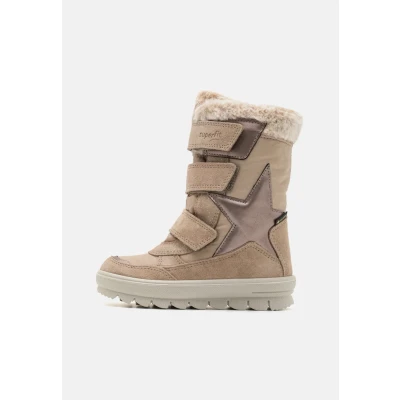 Image of Superfit Flavia Winter boots for kids, Size: 11.5/12K, Beige Leather and textile