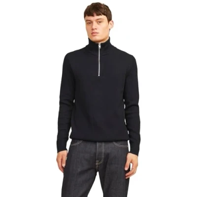 Image of Jack &amp; Jones Premium Jjeperfect HALF ZIP Jumper, Men&#039;s, Size: Small, Crockery
