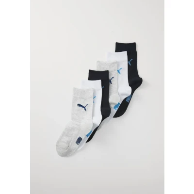 Image of Puma KIDS EASY Rider Unisex 6 PACK Socks for kids, Size: 12K 1.5, Grey/white/navy