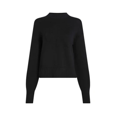Image of Calvin Klein Jeans Intarsia Loose Jumper, Women&#039;s, Size: Large, Black