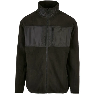Image of Urban Classics Patched Micro Fleece jacket, Men&#039;s, Size: Small, Black