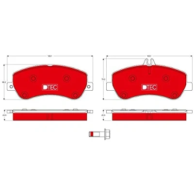 Image of brake Pad Set, disc TRW GDB1798DTE