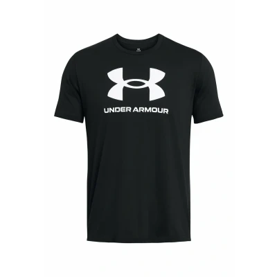 Image of Under Armour Short Sleeve Graph Sportstyle LOGO Update Print Tshirt, Men&#039;s, Size: Large, Black