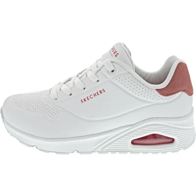 Image of Skechers Sport UNO Trainers, Women&#039;s, Size: 5.5, White/coral High quality imitation leather