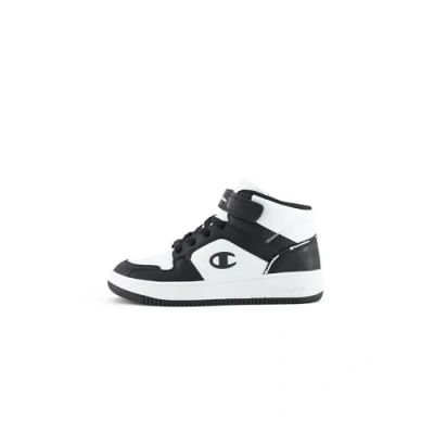 Image of Champion Rebound 2.0 MID Unisex Basketball shoes for kids, Size: 1.5, White/new black Pu