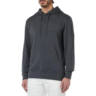 Image of Calvin Klein Jeans Men&#039;s Hoodies, Dark Grey, S