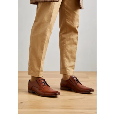 Image of bugatti Men&#039;s Mattia Eco Business Lace Shoe, Cognac, 6.5 UK
