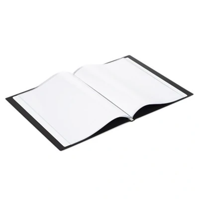 Image of Rillstab Original Display Book (12 Transparent/Clear Pockets) A3 Front Page Ring Binder Portfolio &amp; Project Presentation Folder for Meetings Conferences Poly Clear Pocket Black 99314