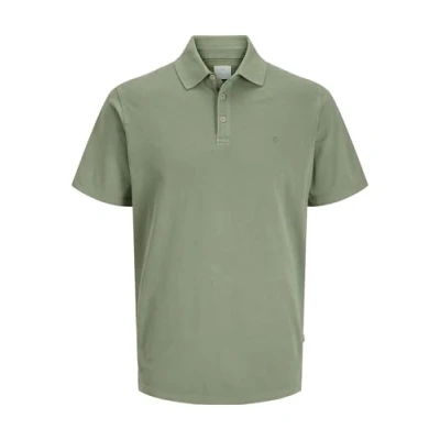 Image of JACK &amp; JONES Male Polo Shirt Plain Collar Shirt, Dark Ivy, L