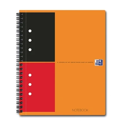 Image of OXFORD 100102680 Notebook International A5 + lined 160 sheets sturdy cardboard cover orange Spiral Collegeblock clever organization for managers and executives