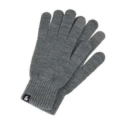Image of Jack &amp; Jones Jacbarry Gloves Gloves, Men&#039;s, Size: One Size, Grey melange