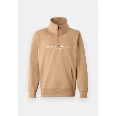 Image of Tommy Hilfiger LOGO MOCK NECK Sweatshirt, Men&#039;s, Size: XXL, Timeless camel