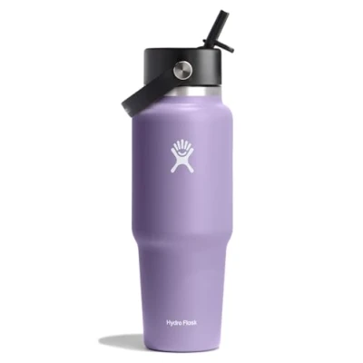 Image of Hydro Flask 32oz / 946ml Wide Mouth Travel bottle + Flex Straw Cap Water