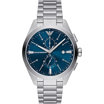 Image of Emporio Armani Traditional Watch silvercoloured, Men&#039;s, Size: One Size, Silver coloured
