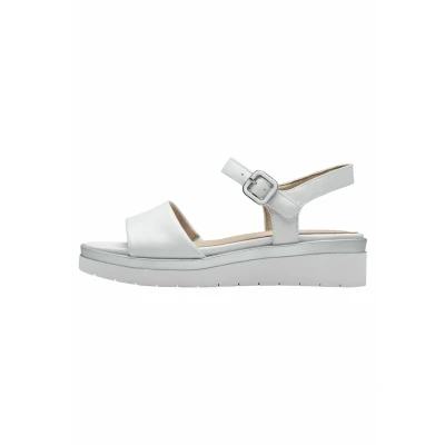 Image of Tamaris Wedge sandals, Women&#039;s, Size: 7, White silver Leather