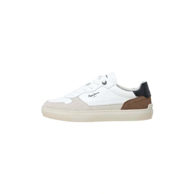 Image of Pepe Jeans Camden Nature M Trainers, Men&#039;s, Size: 12, Optic white Leather/synthetics