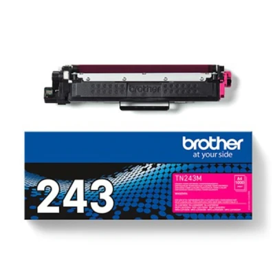 Image of Brother TN 243M Toner Cartridge, Magenta, Single Pack, Standard Yield, Includes 1 x Genuine Supplies