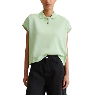 Image of Marc O&#039;Polo Denim Button Placket Polo shirt, Women&#039;s, Size: Small, Mint mist
