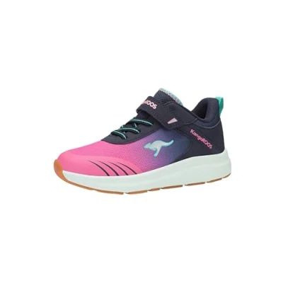 Image of Kangaroos Kbrida Trainers for kids, Size: 12K, Dark navy/daisy pink Textile/synthetics
