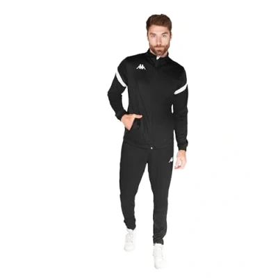 Image of Kappa Men&#039;s Dalcito Tracksuit, black/white, 3XL UK