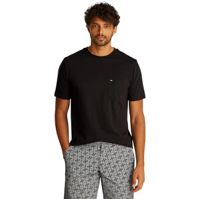 Image of Tommy Hilfiger Essential Solid Pocket TEE Basic Tshirt, Men&#039;s, Size: 3XL, Black