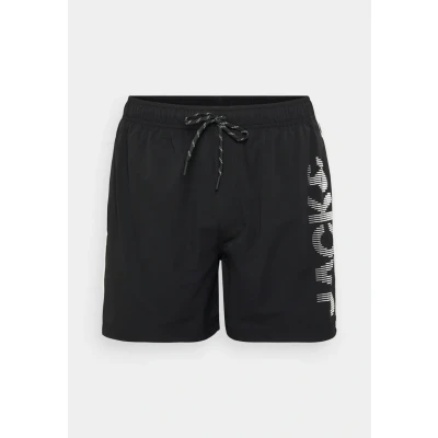 Image of Jack &amp; Jones Jpstmaui Splice LOGO AKM SN Swimming shorts, Men&#039;s, Size: Medium, Black