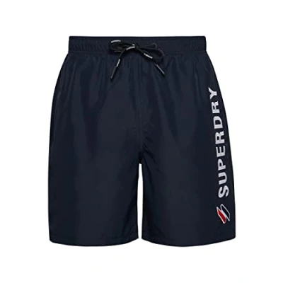 Image of Superdry CODE Applique 19 INCH Swimming shorts, Men&#039;s, Size: Small, Marine