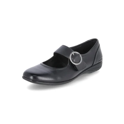 Image of Josef Seibel Ankle strap ballet pumps, Women&#039;s, Size: 5, Schwarz Leather