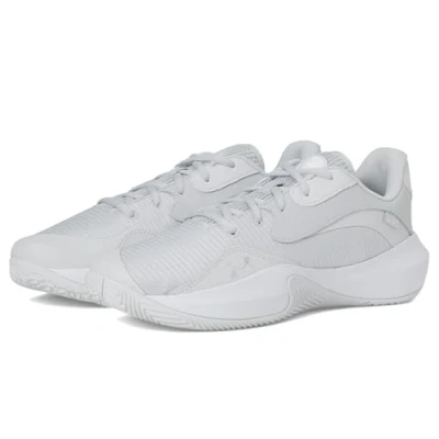 Image of Under Armour Court Performance UA Lockdown 7 LOW Basketball shoes, Size: 7, Halo gray Leather and textile