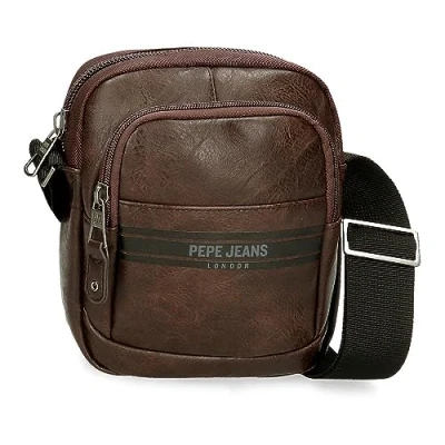 Image of Pepe Jeans Men&#039;s Horley Luggage Messenger Bag, Brown, One Size, Small Crossbody Bag