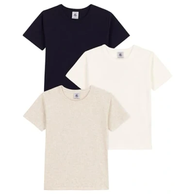 Image of Petit Bateau Junior TEE 3 PACK Unisex Undershirt for kids, Size: 14y, Black/white