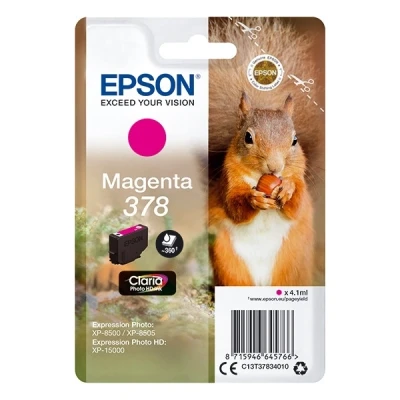 Image of Epson 378 magenta ink cartridge (original Epson)