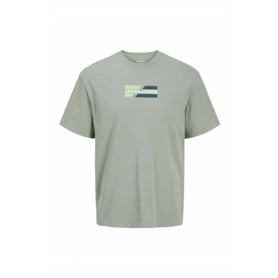Image of Jack &amp; Jones LOGO Rundhals Print Tshirt, Men&#039;s, Size: XL, Iceberg green