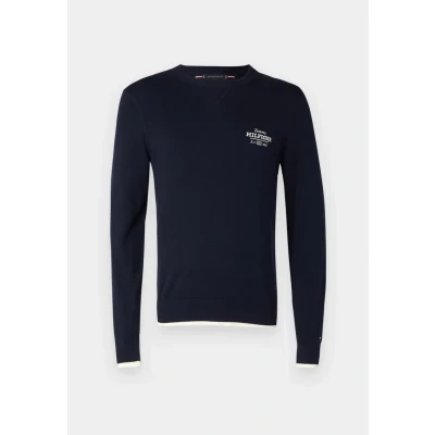 Image of Tommy Hilfiger Graphic CREW Jumper, Men&#039;s, Size: Small, Desert sky