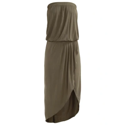 Image of Urban Classics Bandeau Maxi dress, Women&#039;s, Size: XL, Olive