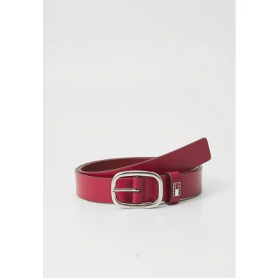 Image of Tommy Jeans OVAL Belt, Women&#039;s, Size: 30, Rustic cherry